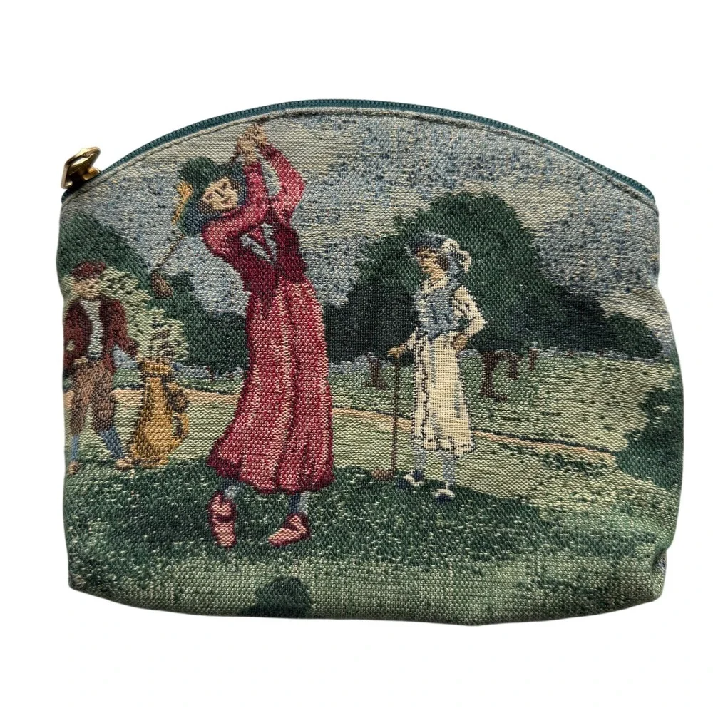 VTG Tolon Women's Golf Pouch Small Green Victorian Sports Talon Zip Ladie's Golf